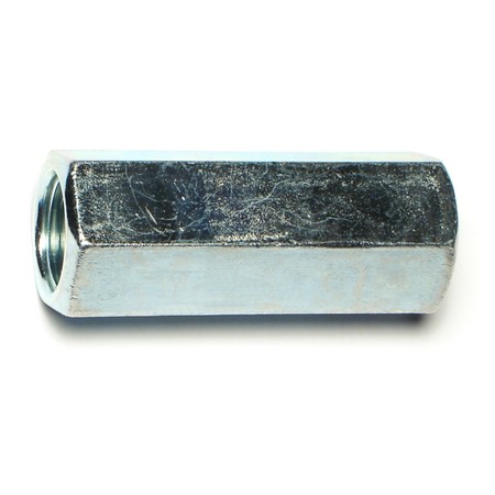 MIDWEST FASTENER Coupling Nut, 5/8"-18, Steel, Grade 2, Zinc Plated, 2-1/8 in Lg, 13/16 in Hex Wd 76247